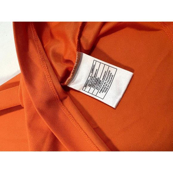 Nike Dri-Fit Golf Moc Neck Shirt Mens sz Large Orange - Picture 4 of 6